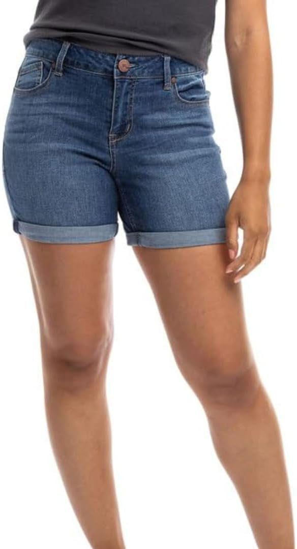 7" Rolled To 5" Denim Short In Charlie C96C4087B1-29X