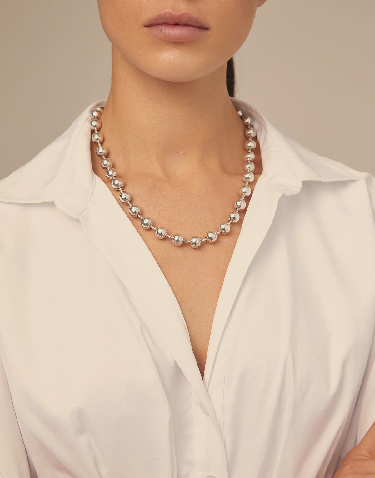 Snowflake Silver Necklace COL1390MTL0000U