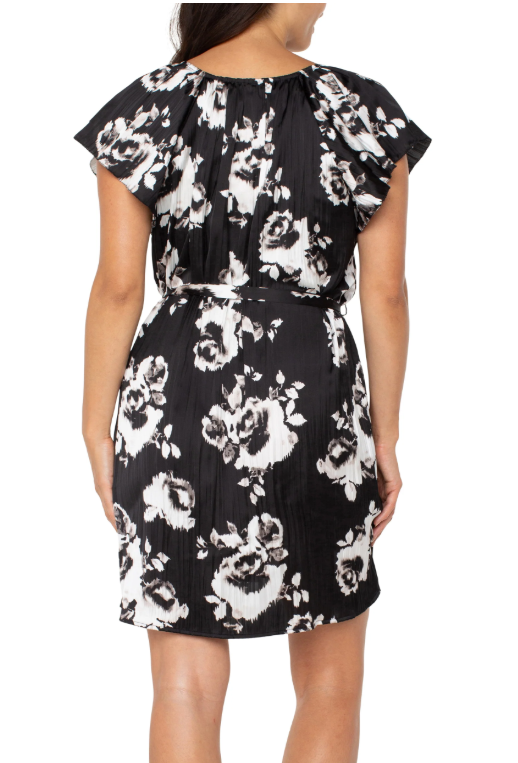 Flutter Sleeve Raglan Woven Dress LMD007PC5