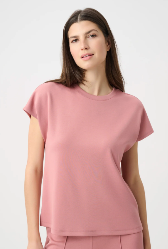 Scuba Jersey Crew Neck Boxy Top 263636