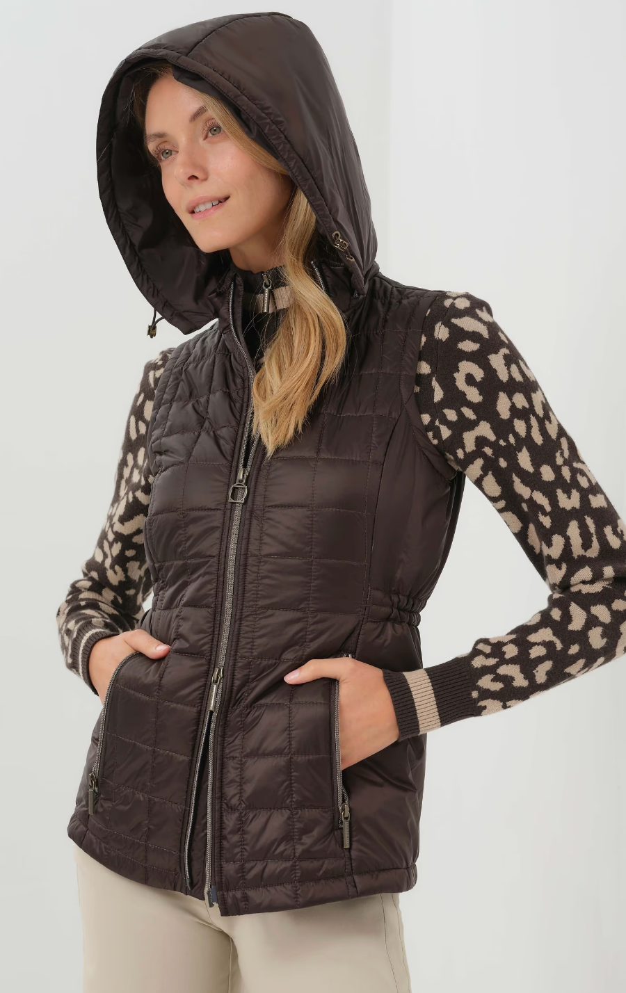 Hooded Montreal Quilted Vest W/Hood AB6724