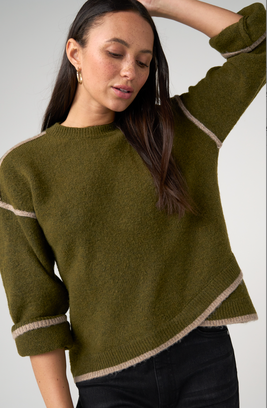Long Slv Crewneck Sweater LM8M13SE12