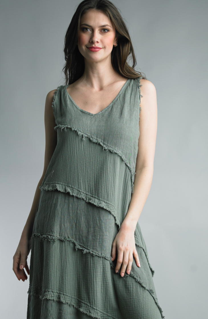Linen/Cotton Combo Dress