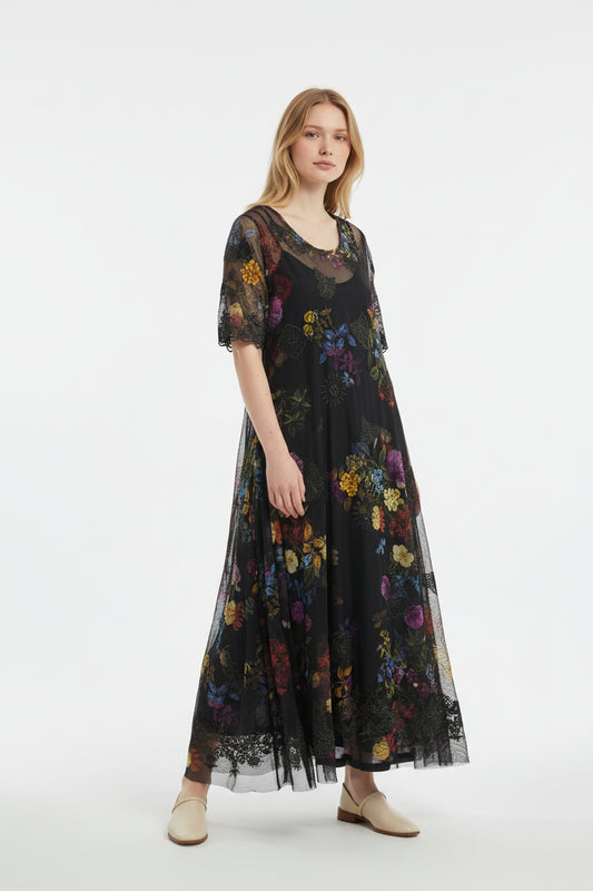 YARITZA MESH DRESS (SLIP) C30426-2