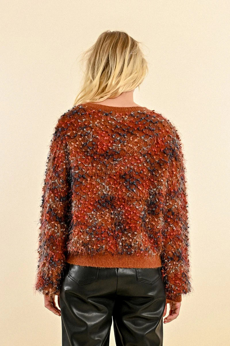 Ladies Knitted Shimmer Sweater