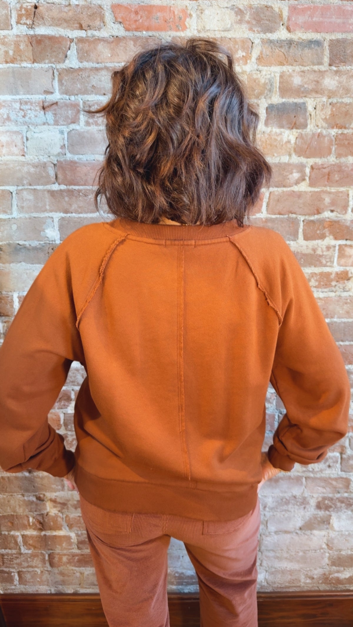 Raw Edge Detail Sweatshirt 46F-11185