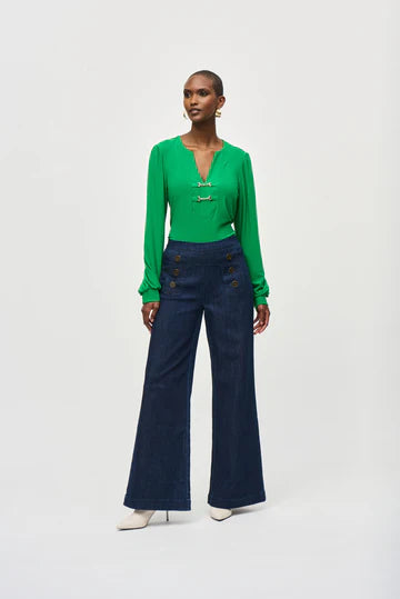 High Rise Wide Leg Denim Pant