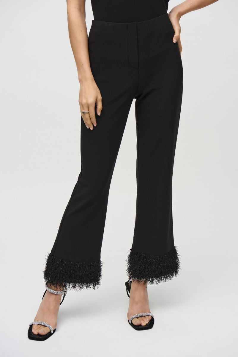 Silky Knit And Novelty Flared Pants