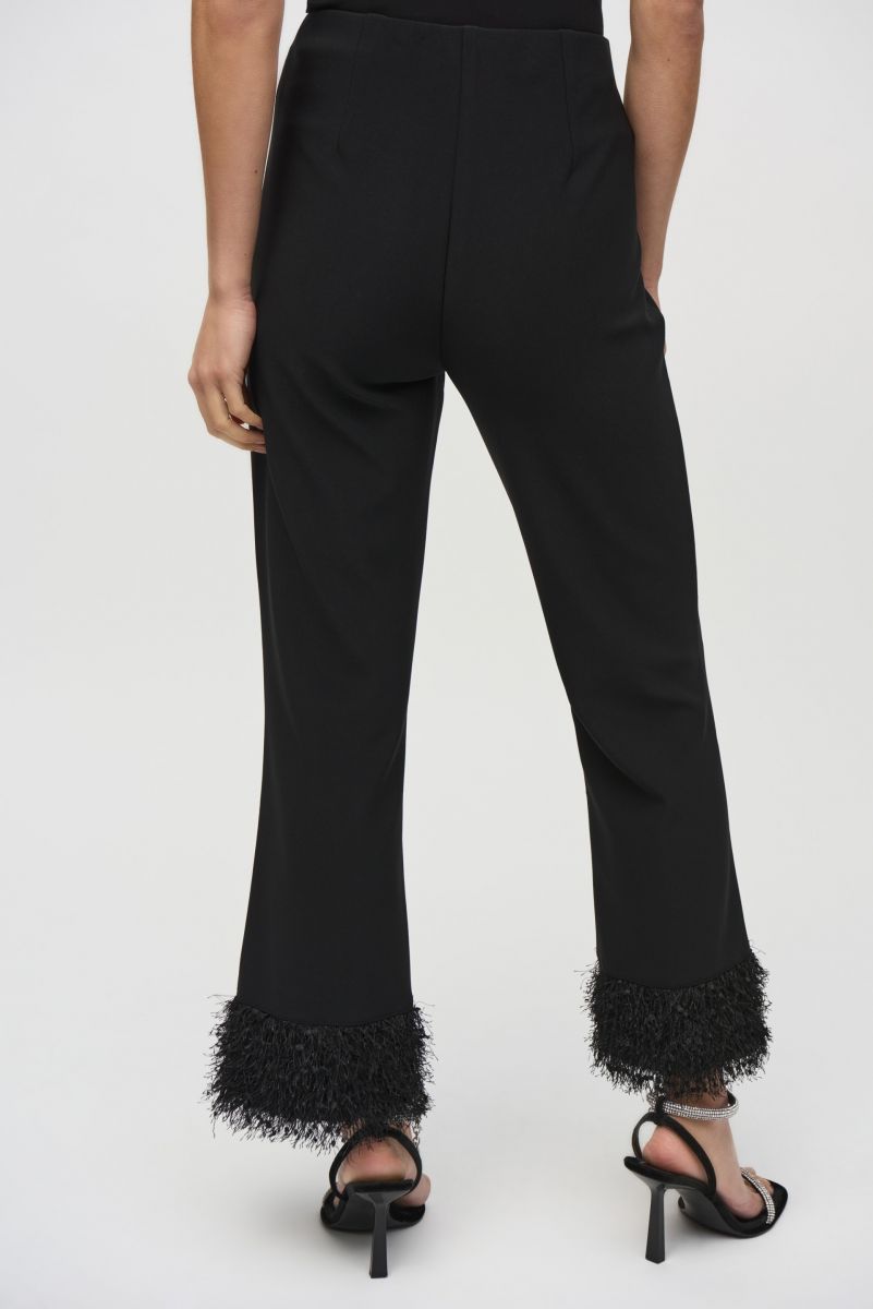 Silky Knit And Novelty Flared Pants