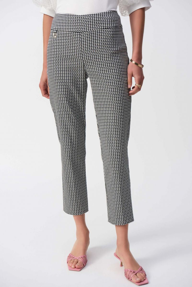 Geometric Jacquard Crop Pant