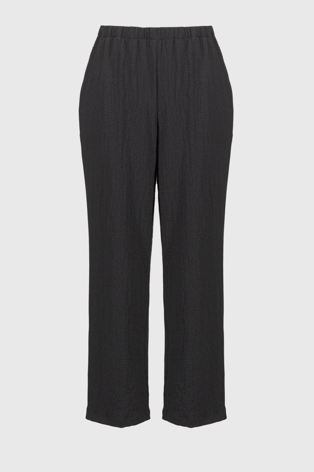 Seersucker Wide Leg Pull-On Pants  251227