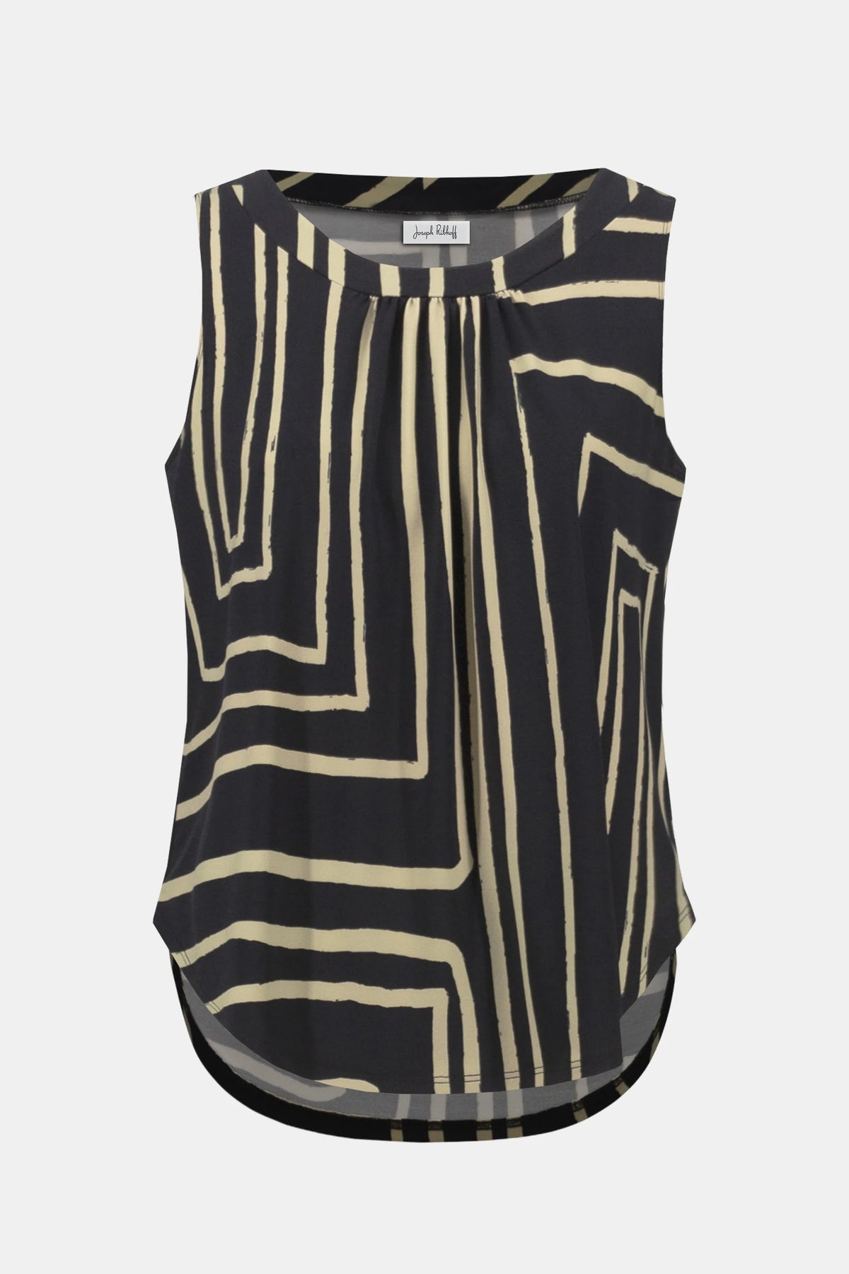 Silky Knit Geometric Print Sleeveless Top 252113