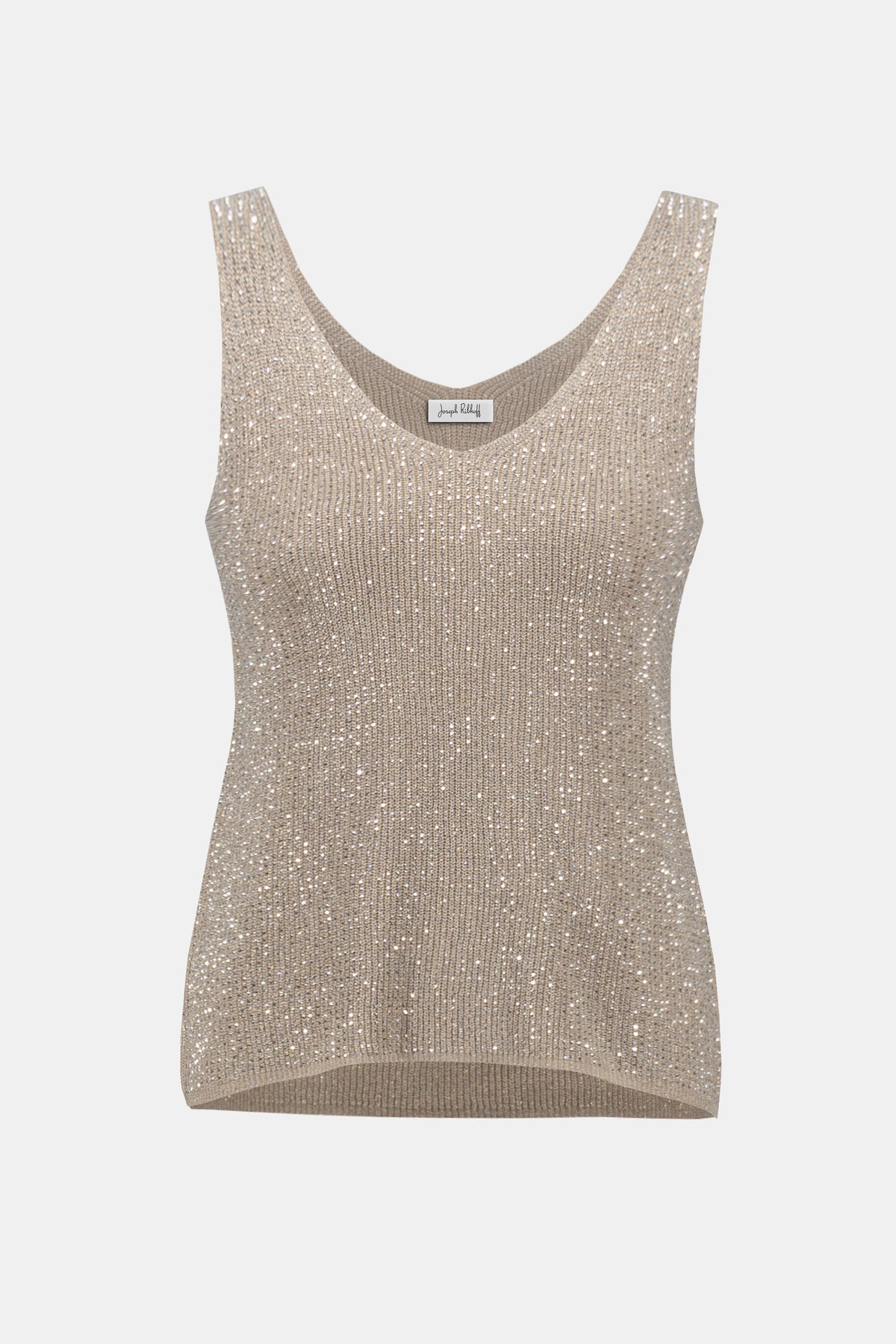 Metallic Knitted Camisole W/Rhinestones T 252915