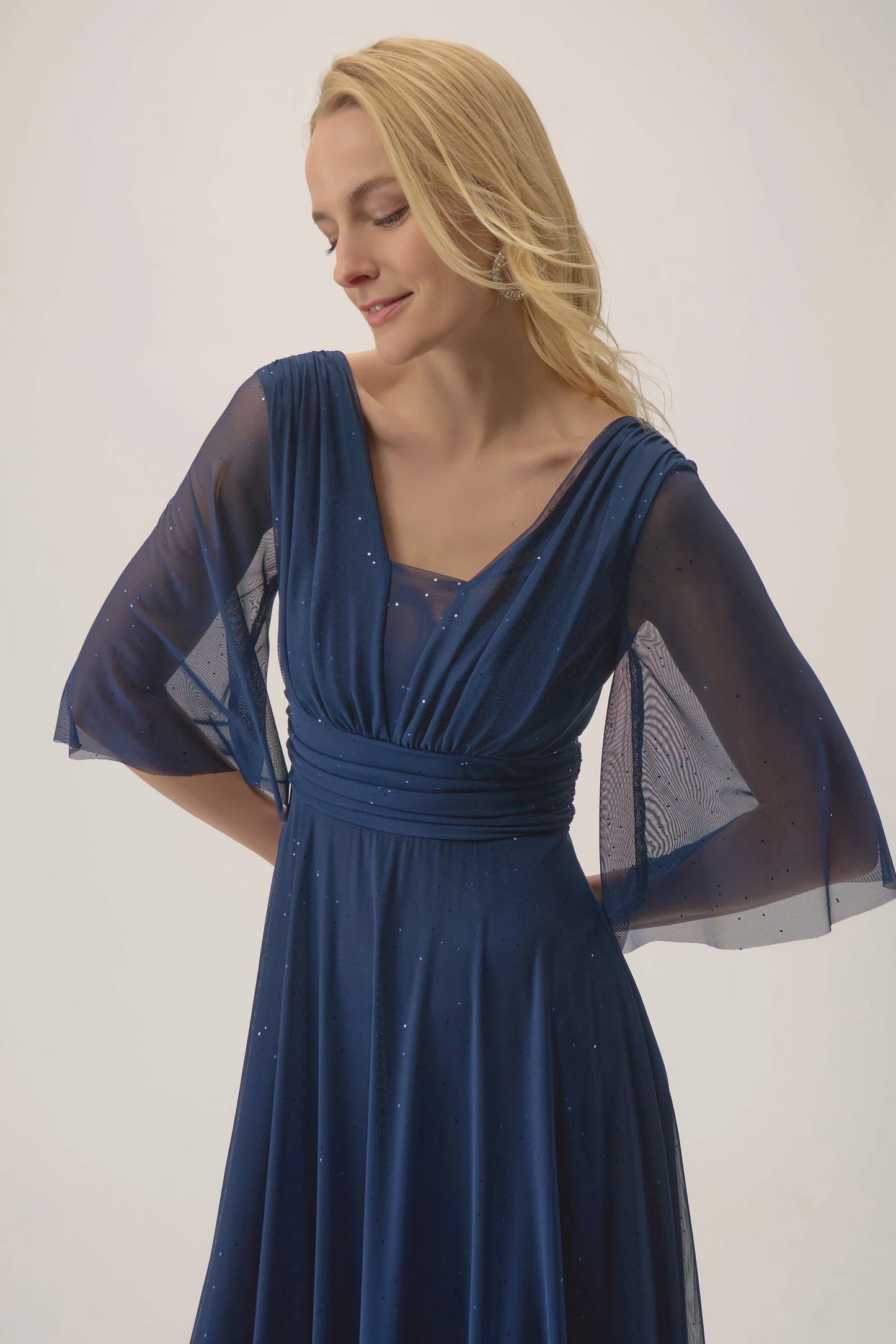 Sparkle Mesh A-Line Gown 254723