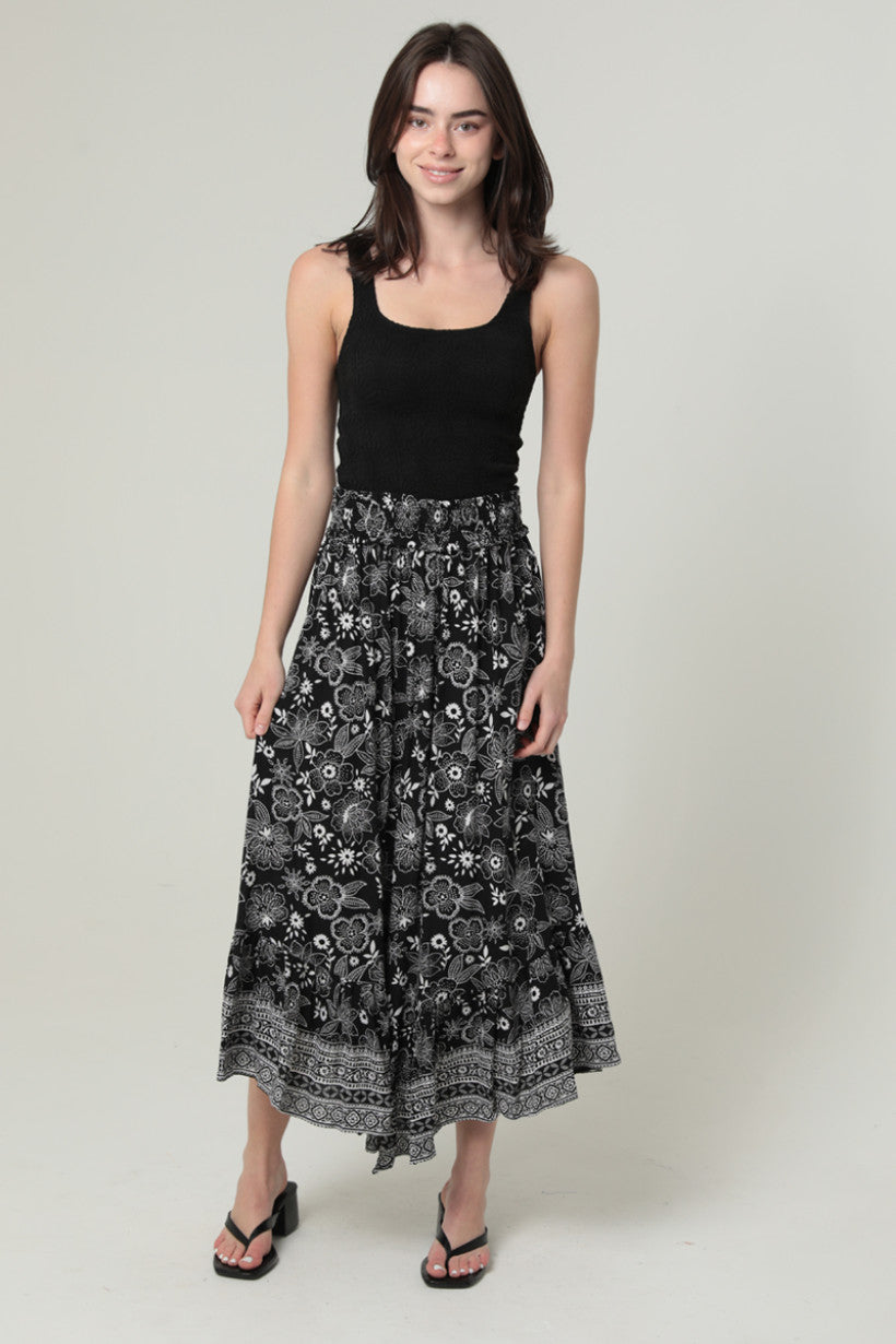 Ruffle Hem Maxi Skirt 26P93