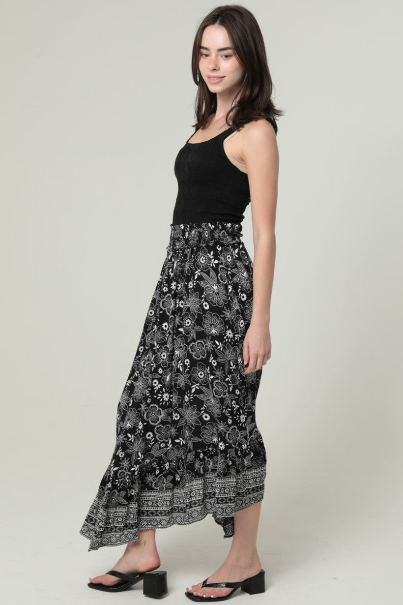 Ruffle Hem Maxi Skirt 26P93