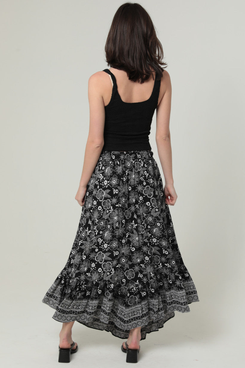 Ruffle Hem Maxi Skirt 26P93