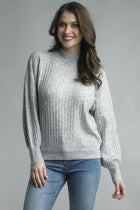 Mock Neck Rib Sweater