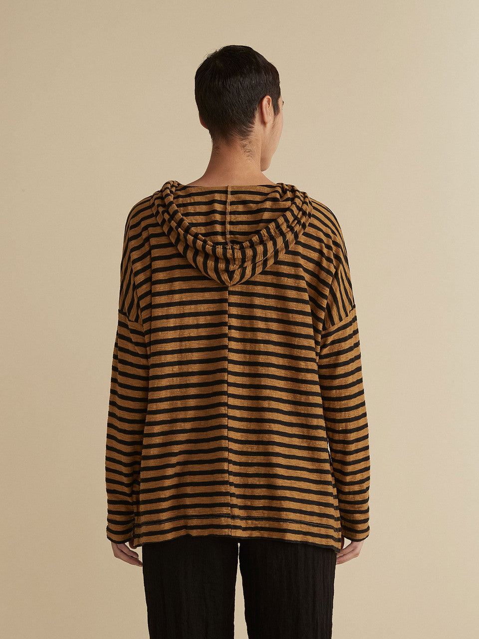 Sweatshirt-Black/Natural Stripe