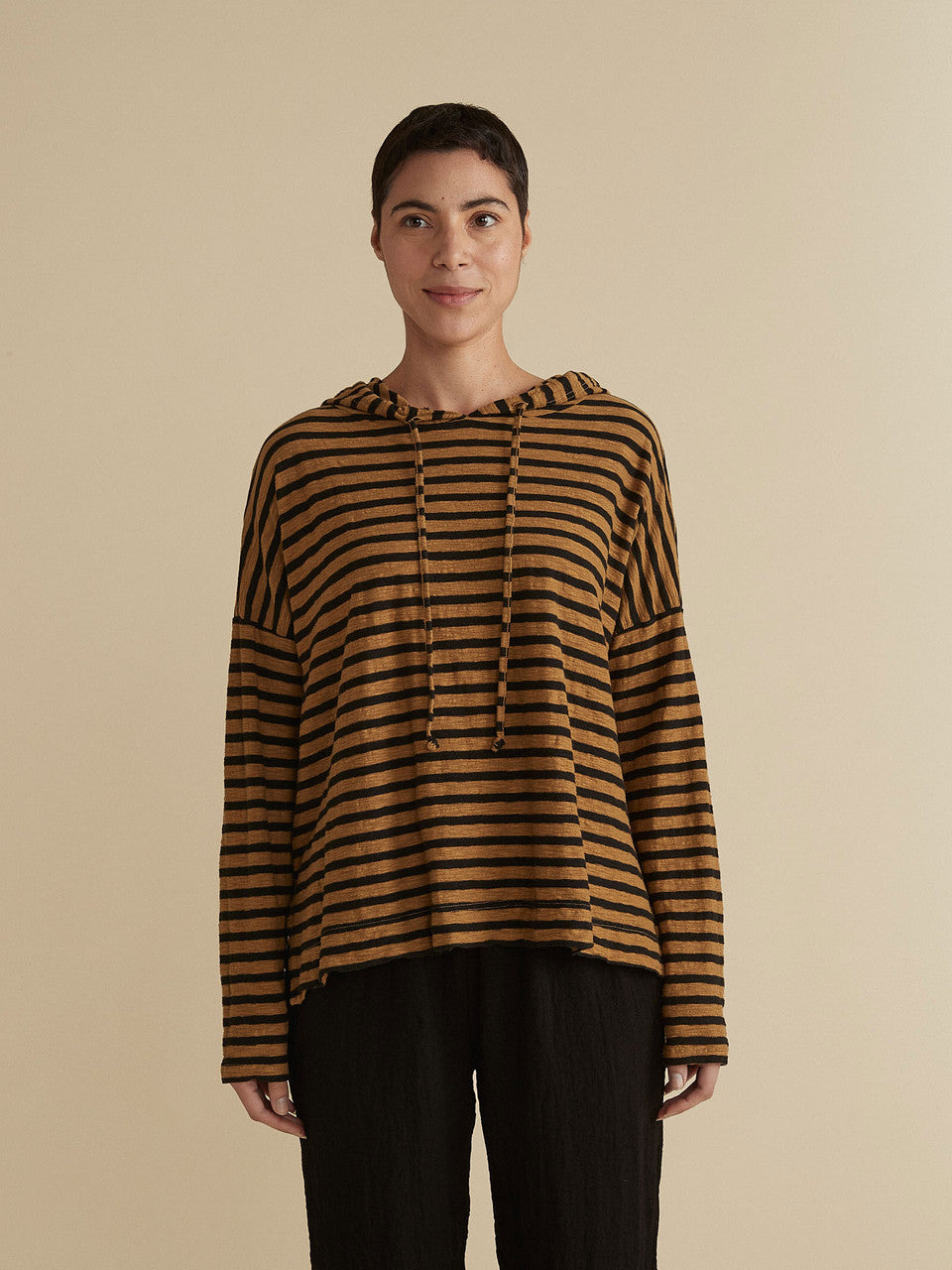 Sweatshirt-Black/Natural Stripe