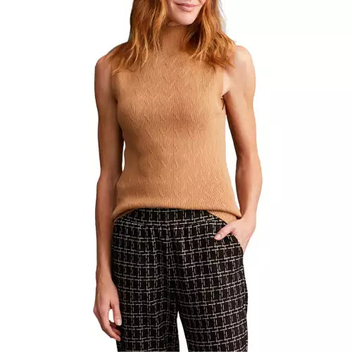 Sleeveless Mock Neck Top 1561O