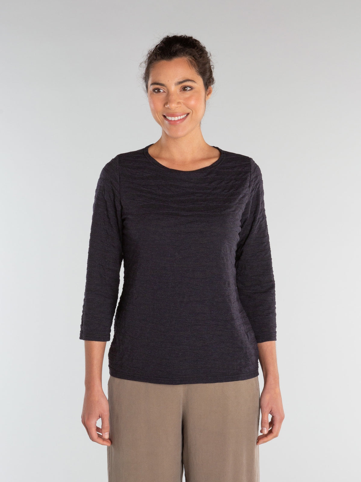 Boatneck Textured Top