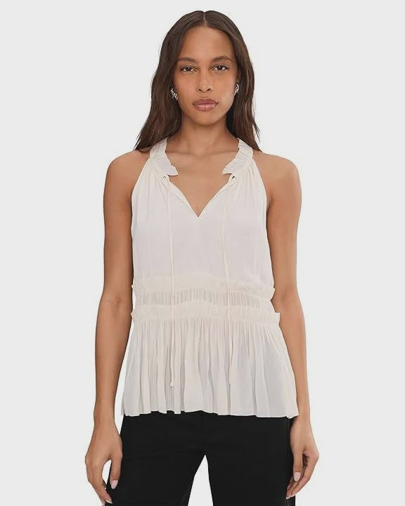 Sleeveless Woven Top W/Ruffles LM8K93PS16