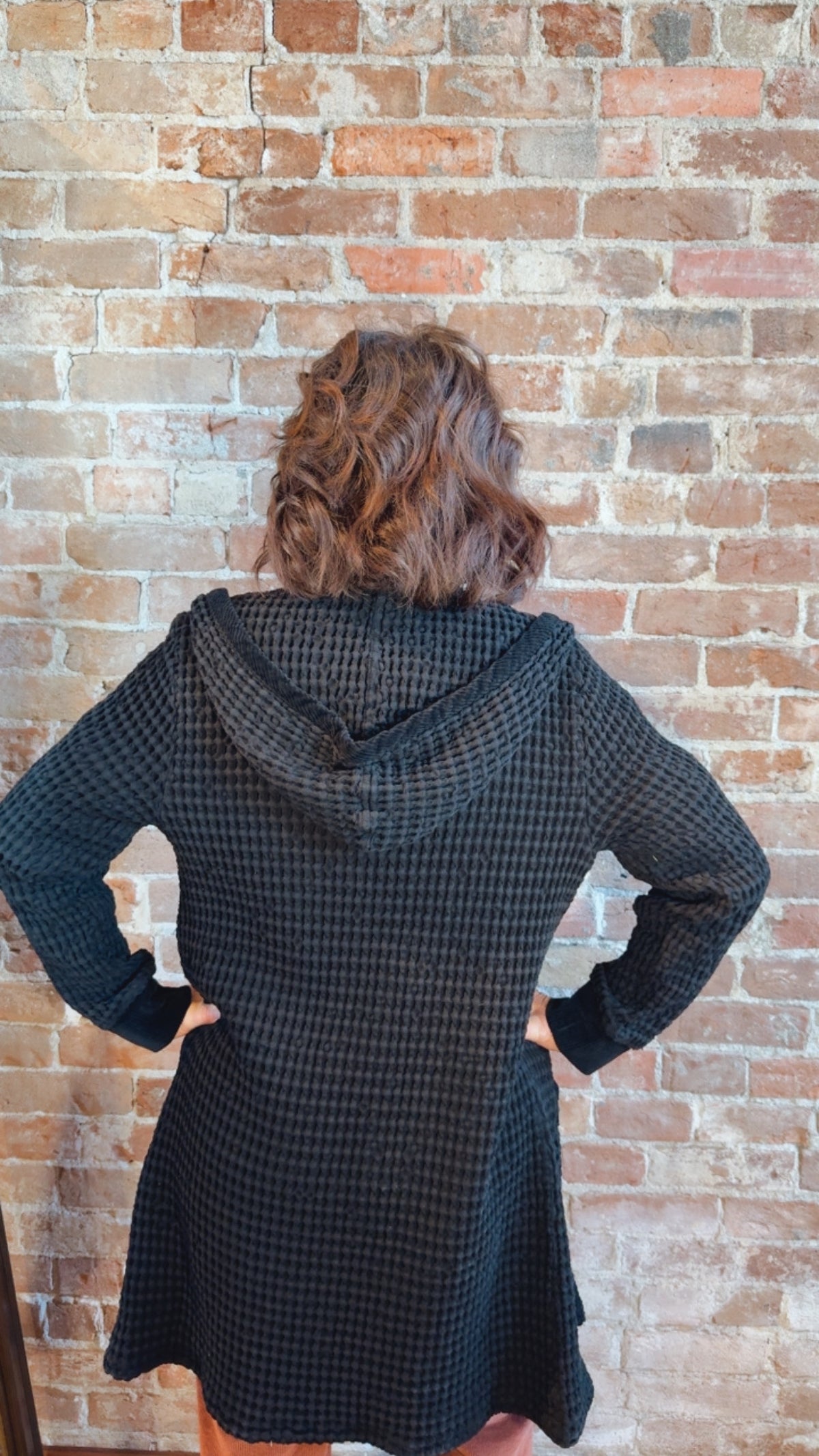 Hooded Long Open Cardi 46F-10482