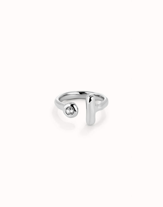 Ser Indomable Silver Ring ANI0817BLNMTL