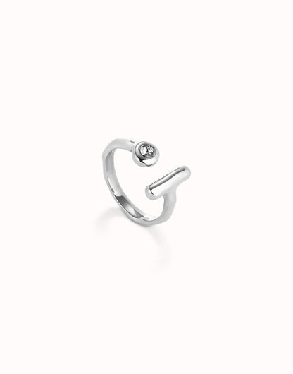 Ser Indomable Silver Ring ANI0817BLNMTL