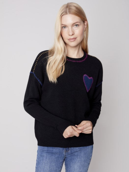 Pull Over W/Whipstitch And Applique