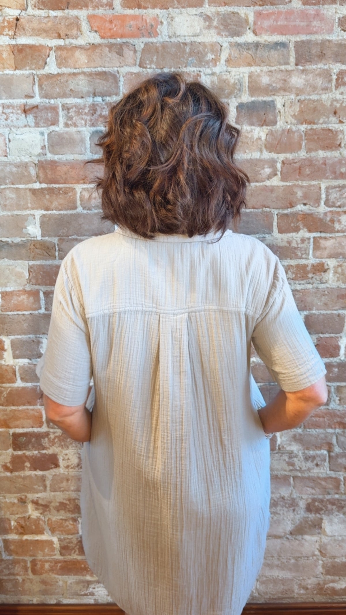 Half Sleeve Swing Shirt Dress 47F-L0165