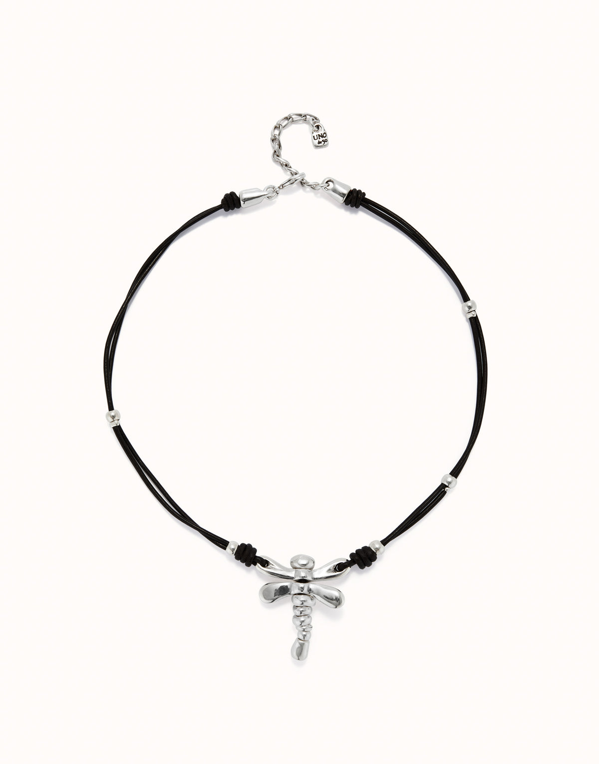 Ser Rebel Silver/Leather Long Necklace