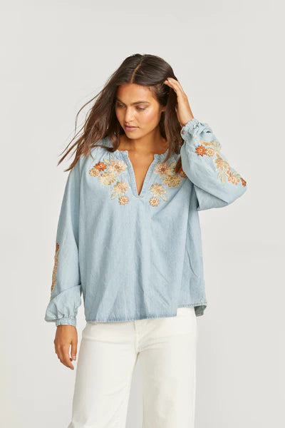 Chambray Top X Spring Neptune