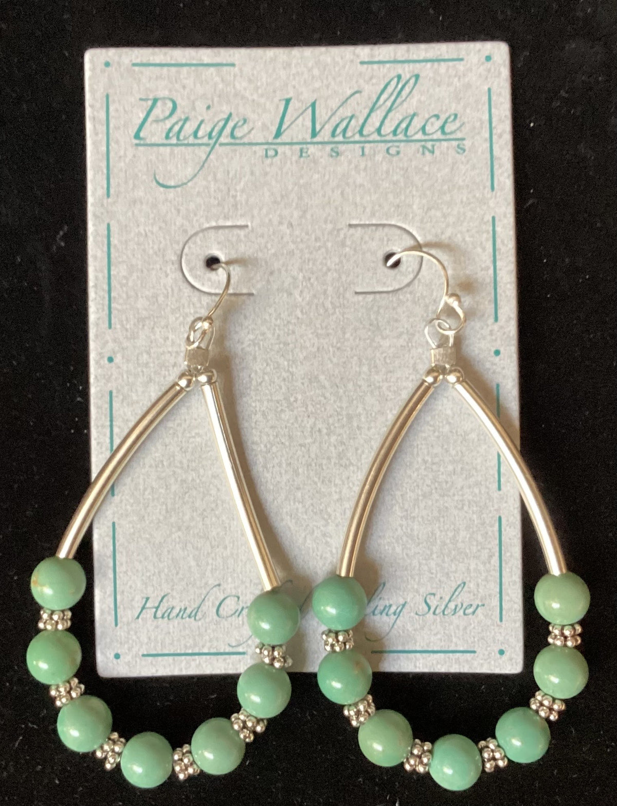 Turq 6m Sterling Silver Loop Earring #34