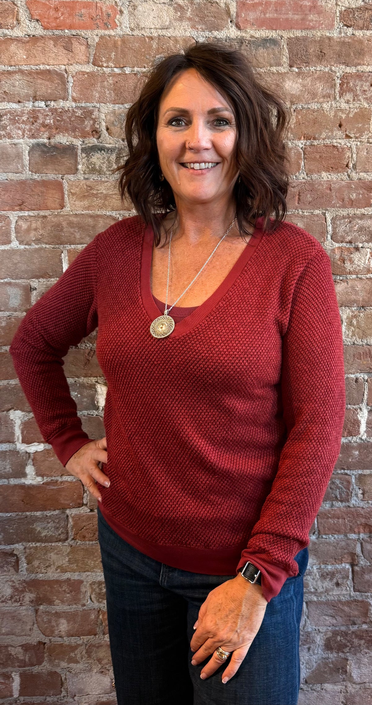 Gabrielle V Neck Pullover CRS1016