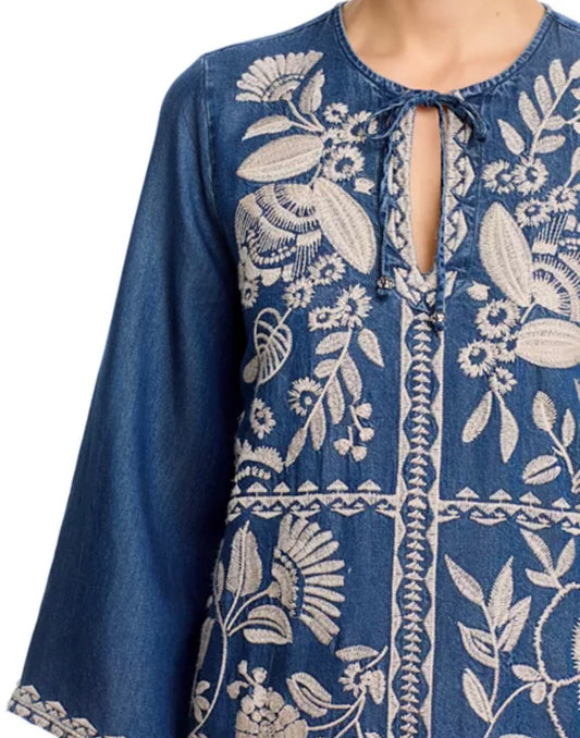 Kimono Sleeve Relaxed Dress-Lucinda W39226-1