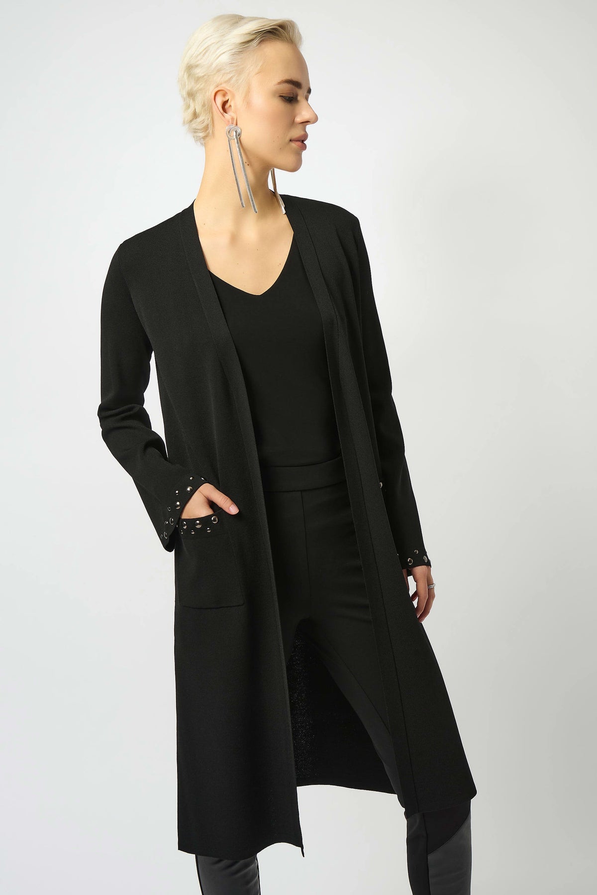 Sweater Knit Open Front Cover Up 253990
