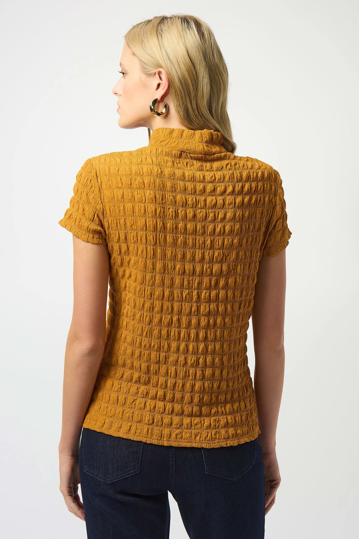 Textured Knit Fitted Top 253256