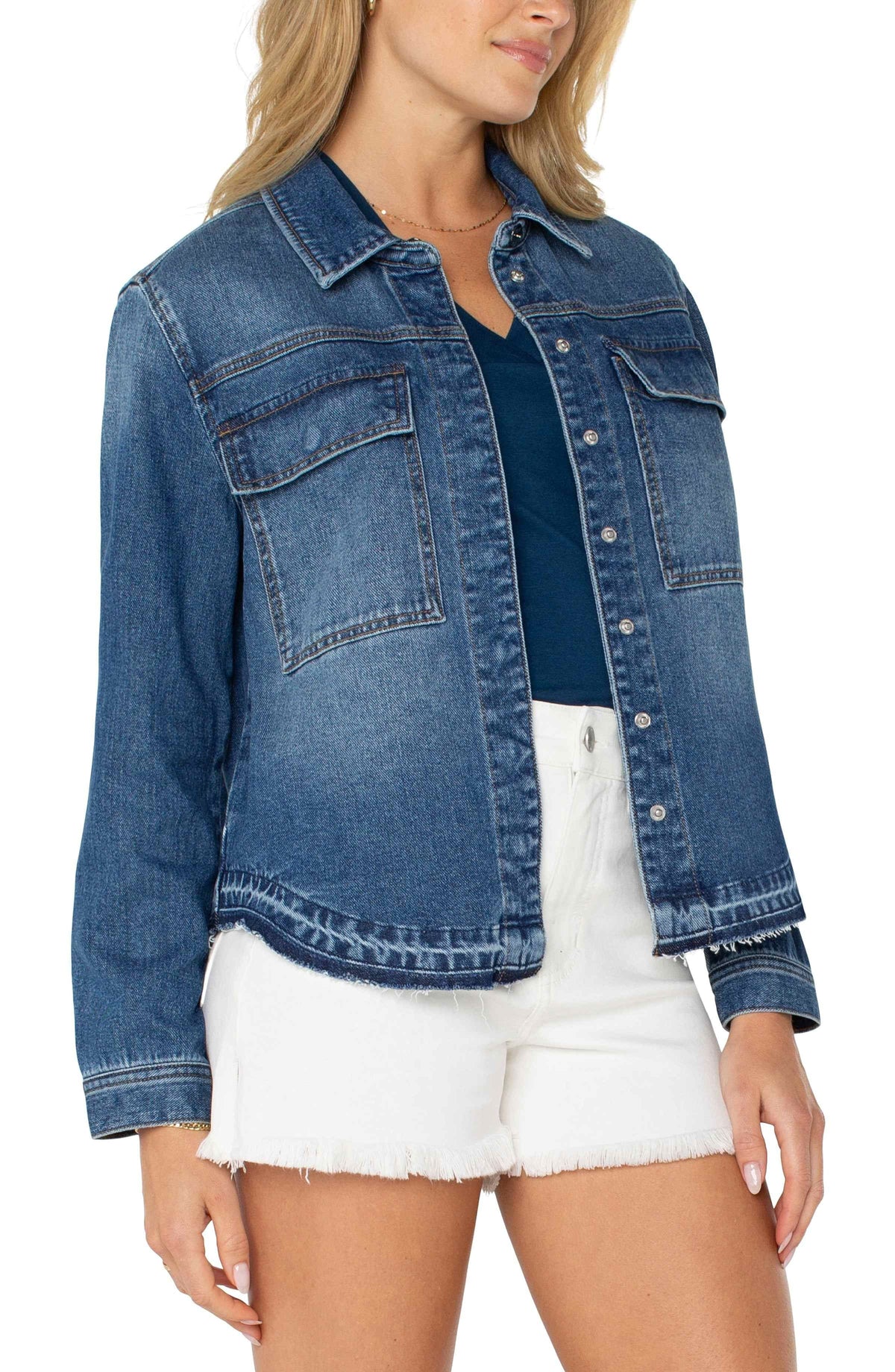 Split Back Shirt Jacket