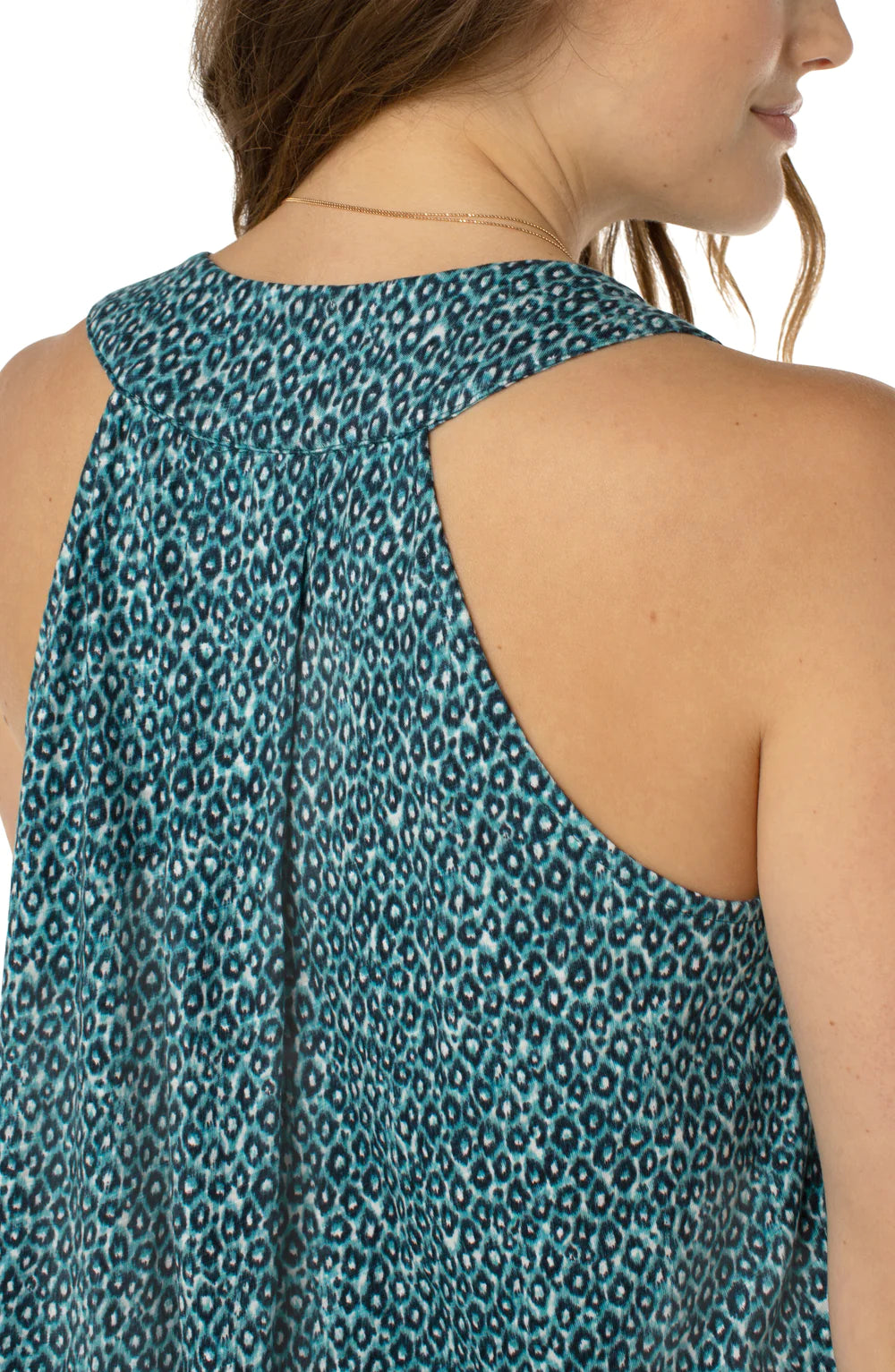 Pleated Front Sleeveless Model Knit Top
