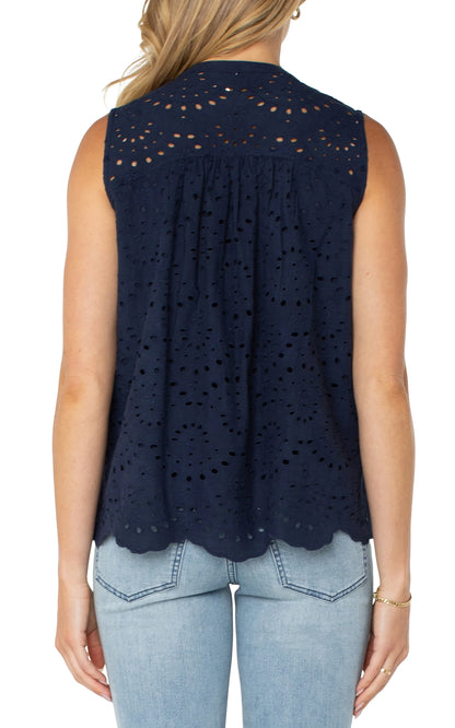 Sleeveless Pintuck Woven Top LM8C73EE20