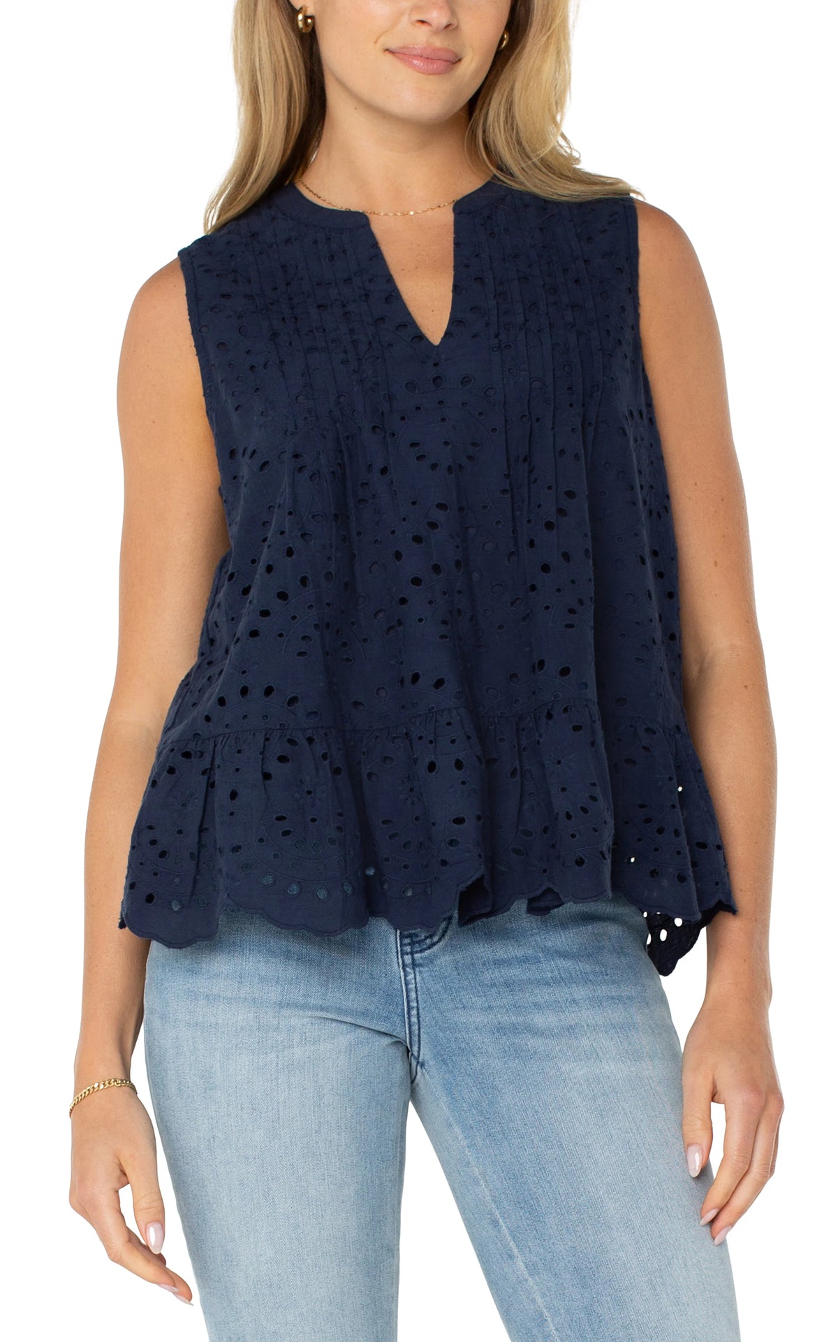 Sleeveless Pintuck Woven Top LM8C73EE20