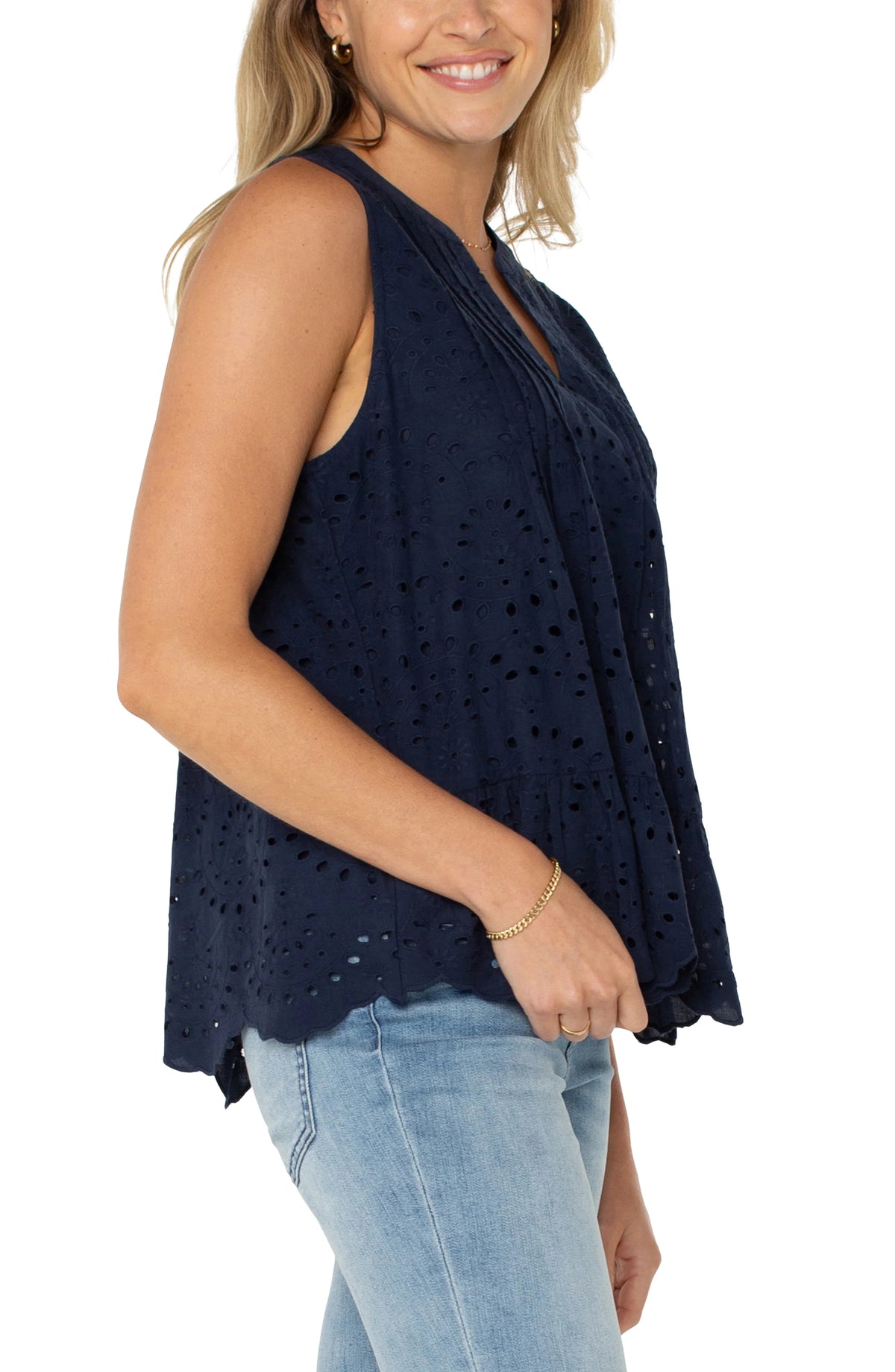 Sleeveless Pintuck Woven Top LM8C73EE20