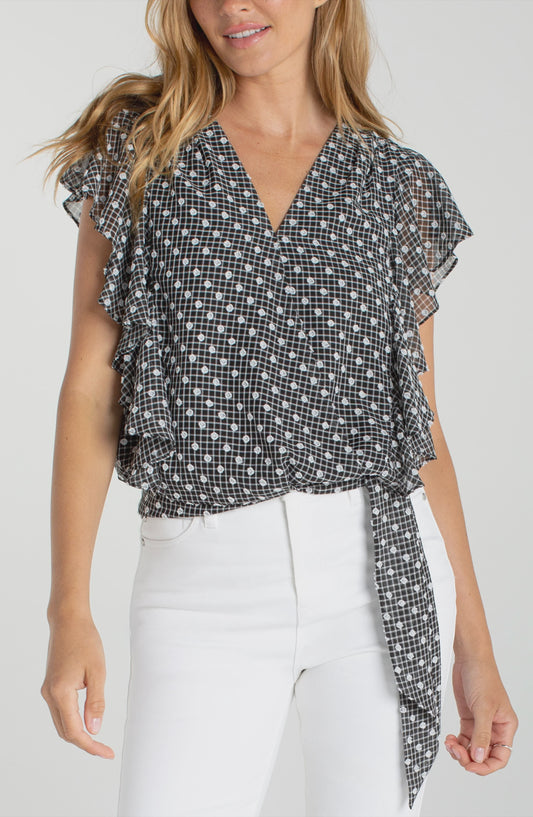 Short Ruffle Sleeve Top LM8K60WV91