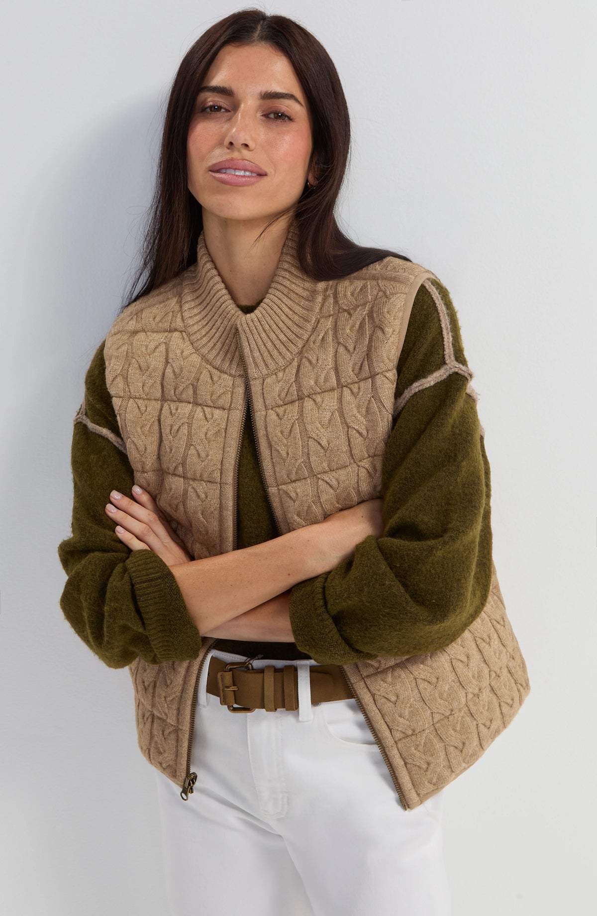 Slvlss Reversible Zip Front Quilted Swtr Vest LM8L18SR37