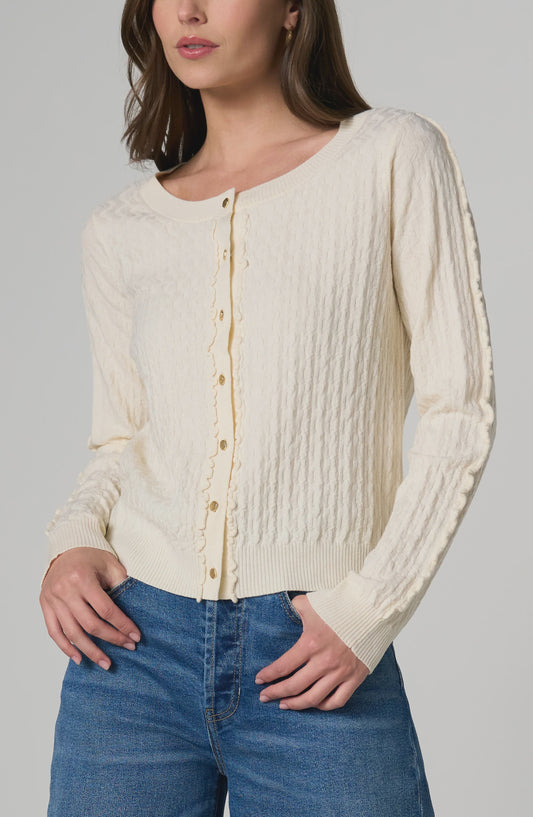 Long Sleeve Button Front Cardigan Sweater LM8L29WF12