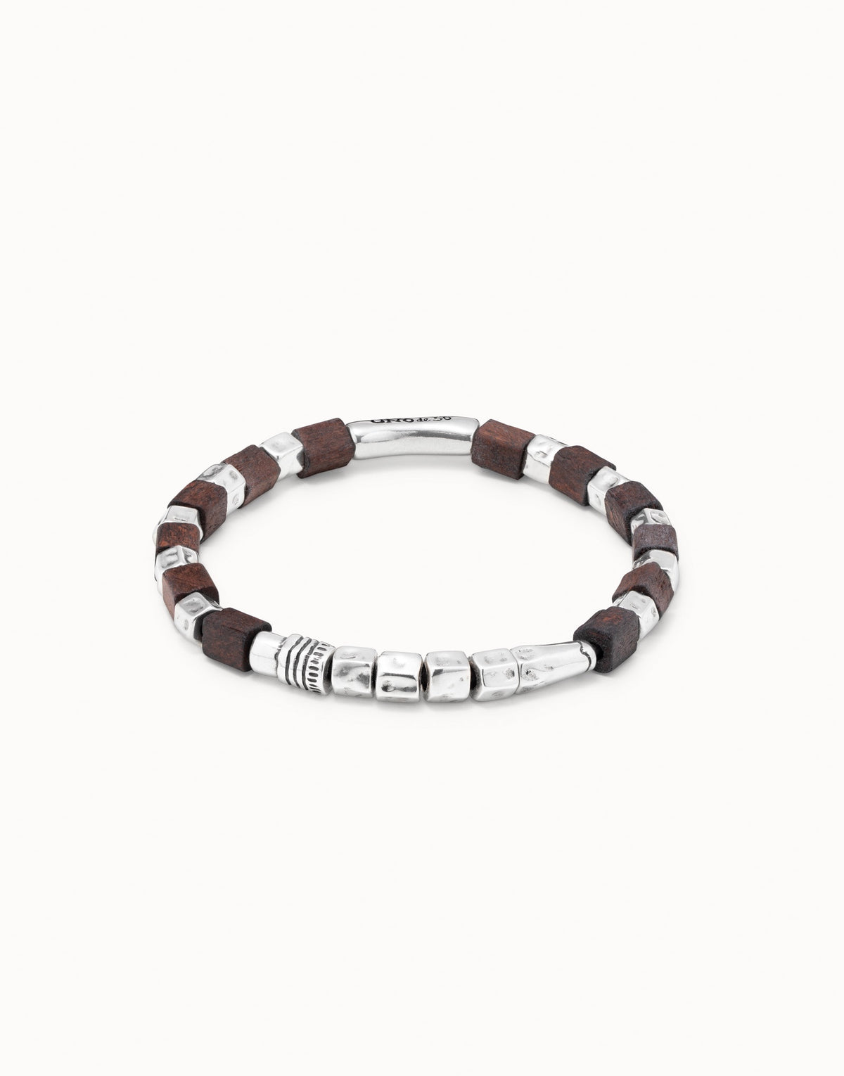 Wooden Silver Bracelet