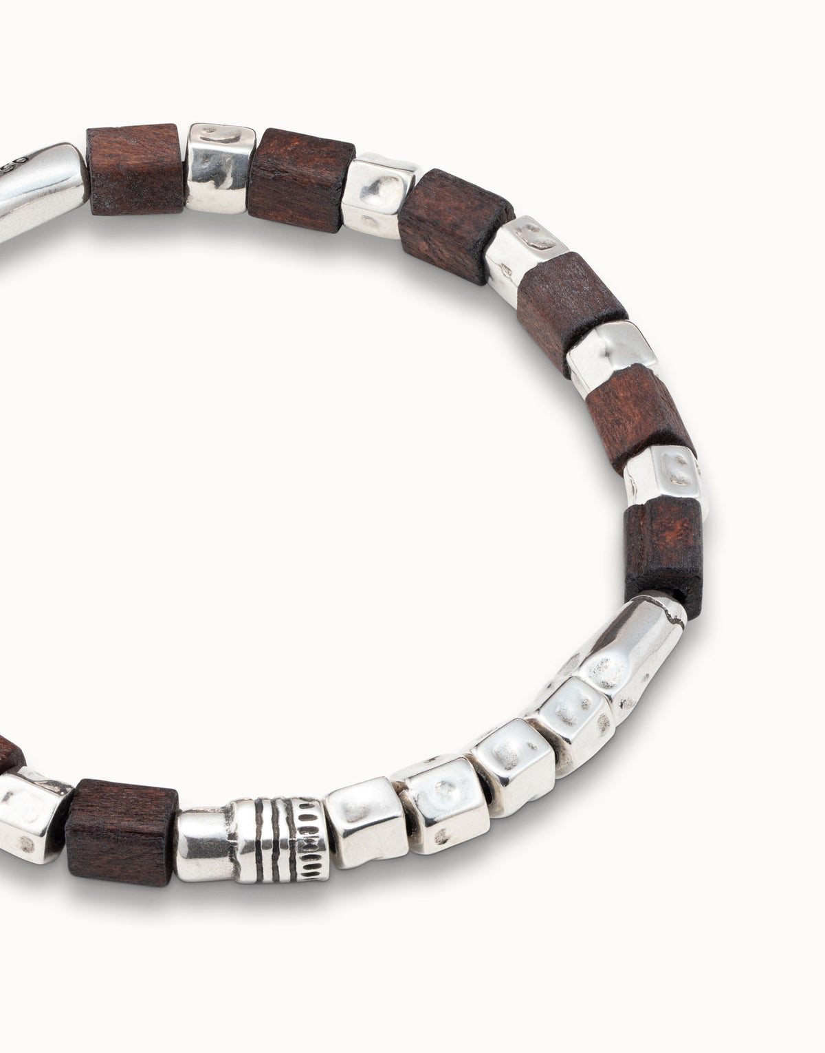 Wooden Silver Bracelet