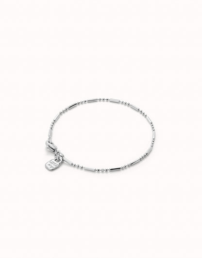 Hazte Uno Silver Bracelet W/Beads And Elongated Pieces